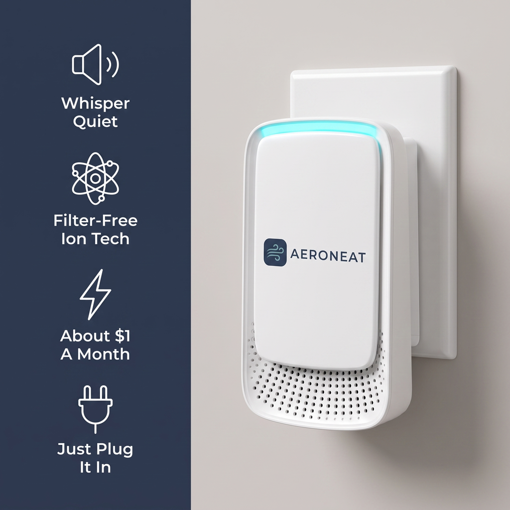 Aeroneat Ion Air Purifier – Plug-In Allergen & Odour Air Cleaner